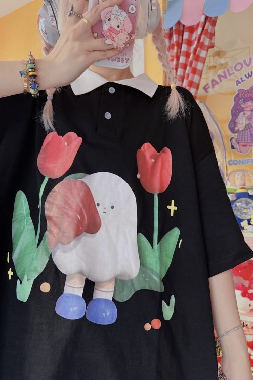 Vintage Tulip Oversized T-Shirt