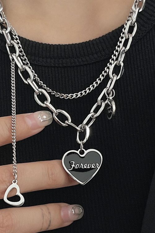 Black Forever Love Necklace