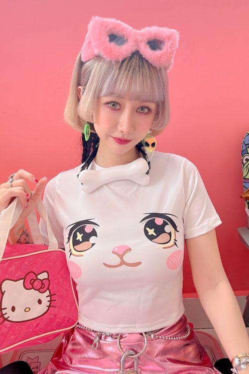 Y2k Anime Big Eyes T-shirt