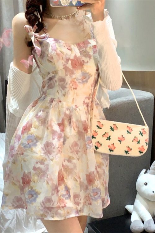 Sweet Floral Sling Dress